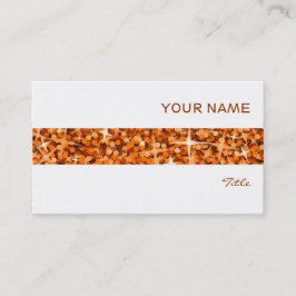 Visita Glitz Naranja stripe tarjeta de presentación blanc