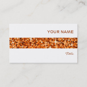 Visita Glitz Naranja stripe tarjeta de presentación blanc