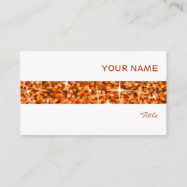 Visita Glitz Naranja stripe tarjeta de presentación blanc
