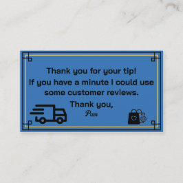 Visita Gracias por la tarjeta de presentación del control