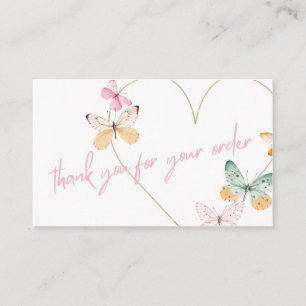 Visita Gracias por tu tarjeta de pedido Mariposa y cora