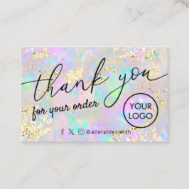 Visita gracias purpurina falso opal textura tarjeta de pr