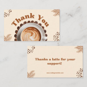 Visita Gracias una Taza de Café Tarjeta de Agradecimiento