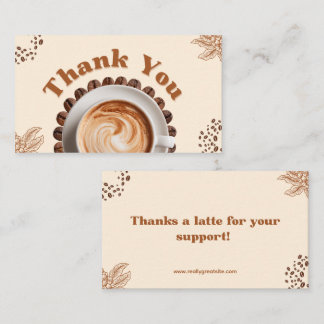 Visita Gracias una Taza de Café Tarjeta de Agradecimiento