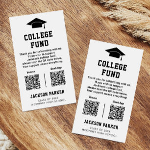Visita Gradation Fiesta College Fund 2 Tarjeta de Código 