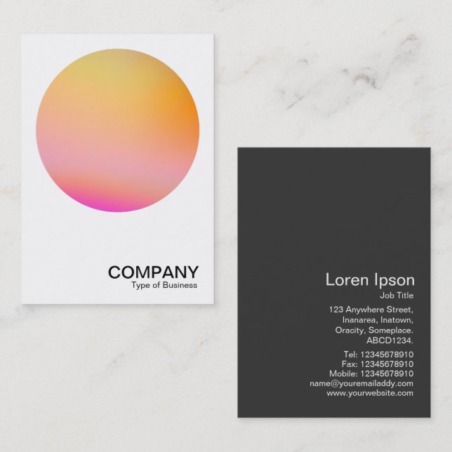 Visita Gradient Circle v2 02 tarjeta de negocios (Anverso / Reverso)