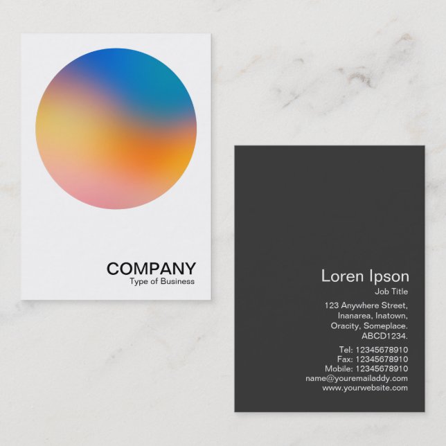 Visita Gradient Circle v2 03 tarjeta de negocios (Anverso / Reverso)