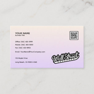 Visita Gradiente doble Pastel - Diseño de tarjeta de visi