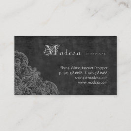 Visita Gris antiguo del diseño interior de la tarjeta de