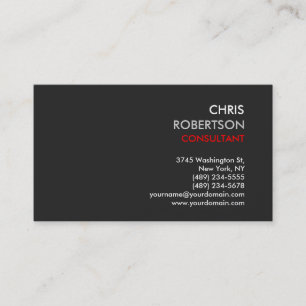 Visita Gris Background Red Moderno Tarjeta De Negocio