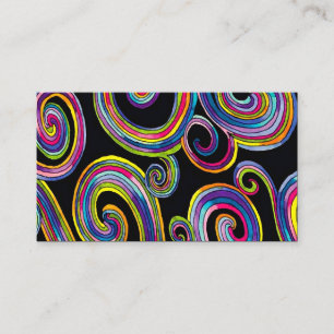 Visita Groovy Swirls ~ Tarjeta de presentación