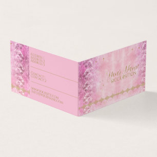 Visita Grunge de Damask de rosas rosadas - Tarjeta de vis