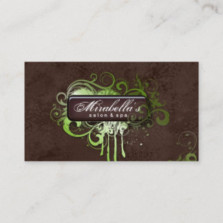 Visita Grunge Tarjeta De Negocios Flor Salón Spa Lime Bro