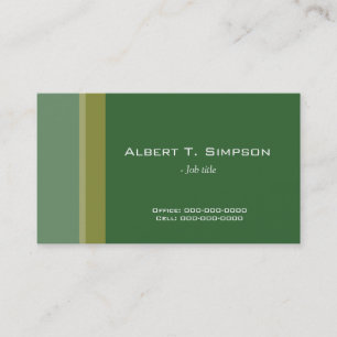Visita Guay, elegante tarjeta profesional de perfil verde