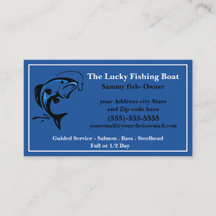 Visita Guía de pesca Tarjeta profesional de presentación