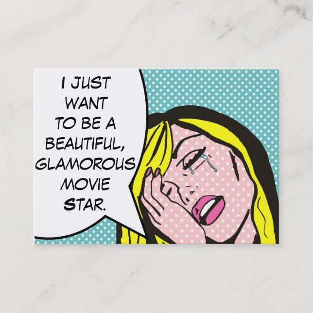 Visita Guía teatral/Directora de teatro Pop Art Tarjeta d (Anverso)