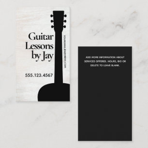 Visita Guitarista Guitarista de Guitarra - Tarjeta de vis