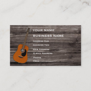 Visita Guitarra acústica - Tarjeta de presentación musica