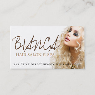 Visita Hair Salon Spa Elegante Tarjeta Cosmetológica De B