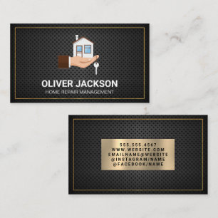 Visita Hand Holding House   Tarjeta de presentación de ma