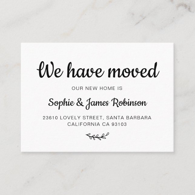 Visita Hemos movido una nueva tarjeta de inserción de mov (Anverso)