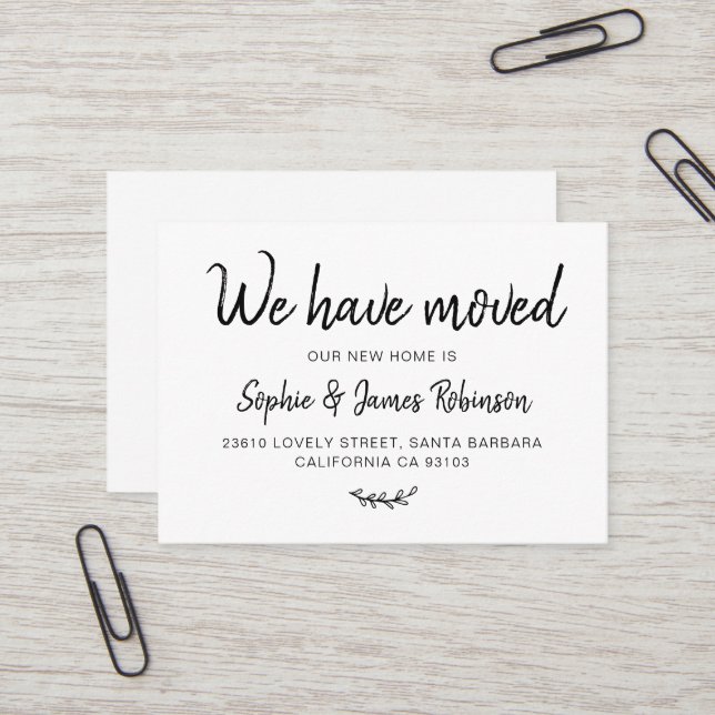 Visita Hemos movido una nueva y simple tarjeta de inserci (Anverso/Reverso In Situ)