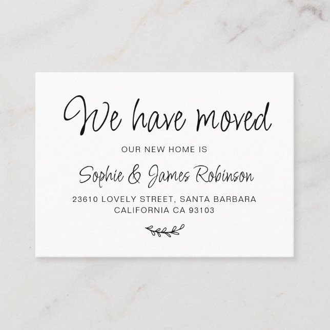 Visita Hemos movido una nueva y simple tarjeta de inserci (Anverso)