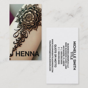 Visita Henna Tattoos - Tarjeta de presentación