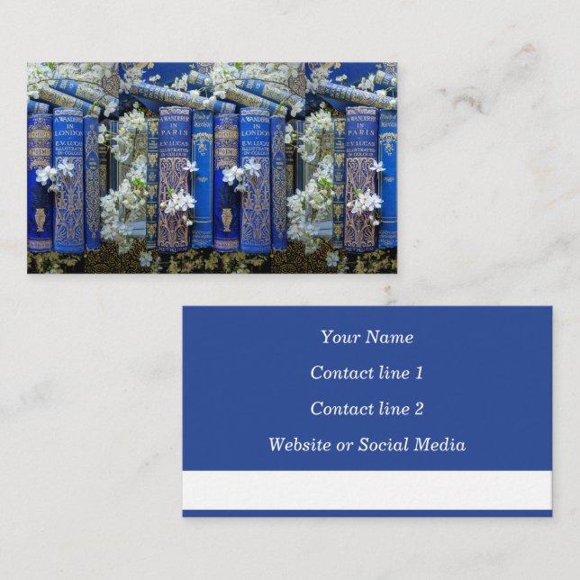 Visita Hermosa tarjeta de llamadas de espinas de libros ( (Anverso / Reverso)