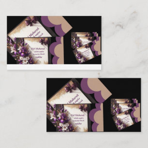 Visita Hermoso diseño de tarjeta Eid Mubarak púrpura