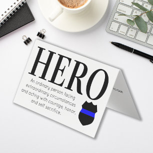Visita Hero Thin Blue Line: Policía Gracias Tarjeta De Ne