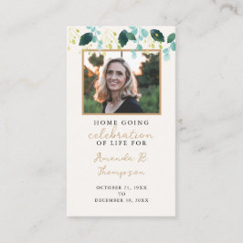 Visita Hogar Celebración de la Vida Tarjeta Oratoria Fune