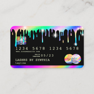 Visita Holograph Drips tarjeta de crédito moderna