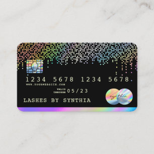 Visita Holograph Drips tarjeta de crédito moderna