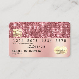 Visita Holograph gold purpurina Tarjeta de crédito modern