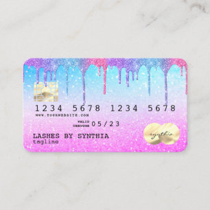 Visita Holograph Pastel unicorn Tarjeta de crédito modern