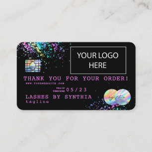 Visita Holograph Unicorn Drips GRACIAS tarjeta de crédito