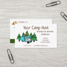 Host de campamento RV Personalizado| Tarjeta de pr
