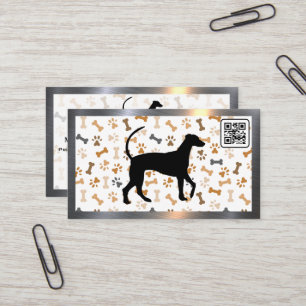 Visita Huesos y patas de perro   Código QR Tarjeta de pre