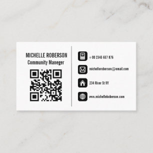 Visita Iconos de información básica y tarjeta de presen