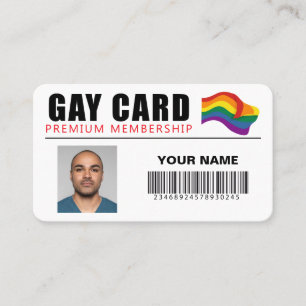 Visita Identidad de membresía premium de tarjeta gay pers