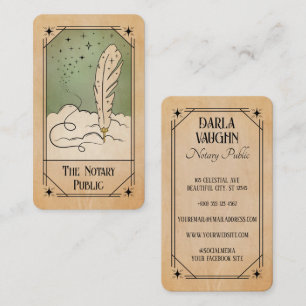 Visita Ilustración de la tarjeta de tarot de pluma de not