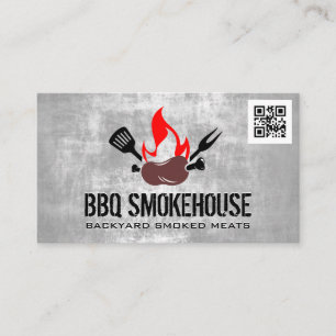 Visita Incendio de Sausage BBQ   código qr tarjeta de pre