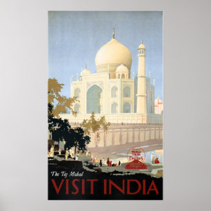 Visita INDIA TAJ MAHAL Tours Posters de Viajes Vin