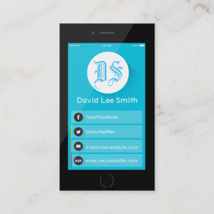 Visita Inicialmente logotipo monograma tarjeta de negocio