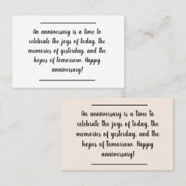 Visita Inserción de tarjeta - Deseos de aniversario