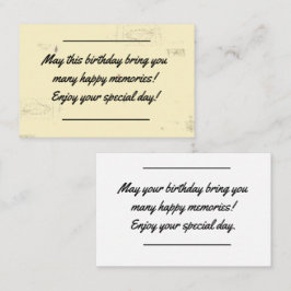 Visita Inserción de tarjeta - Mensaje de cumpleaños