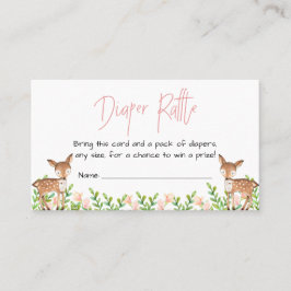Visita Inserción de tarjeta Raffle Diaper de ciervo, flor