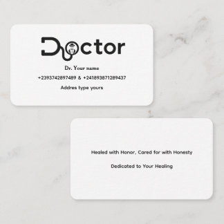 Visita Inspirar Confianza y Nobleza - Tarjeta de Doctor P