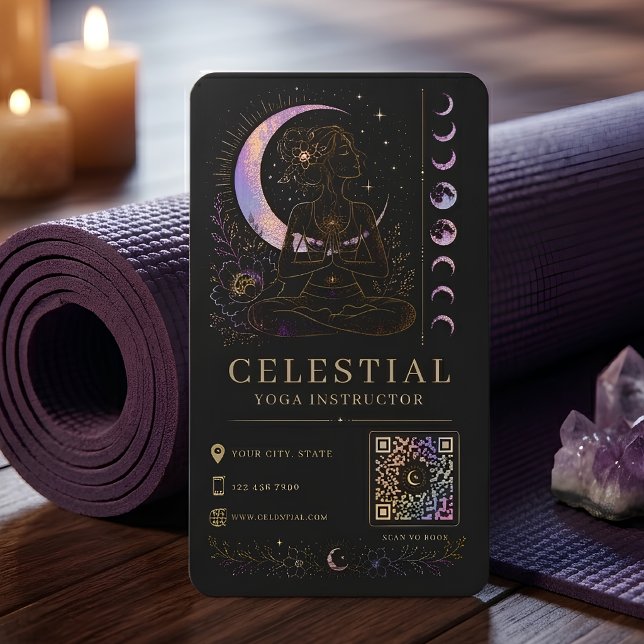 Visita Instructor de Yoga Celestial Tarjeta de Presentaci (Subido por el creador)